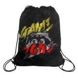 Saculet Textil Negru Gaming cu Sireturi 34x42cm, CMCLASS