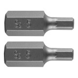 Bit HEX 5x30 mm din otel S2, set 2 buc, pentru insurubare precisa NEO