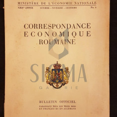 V. V. PROTOPESCU & GR. A. BASARABEANU, CORRESPONDANCE ECONOMIQUE ROUMAINE, ANUL XXII, NUMARUL 4, BUCAREST, 1940