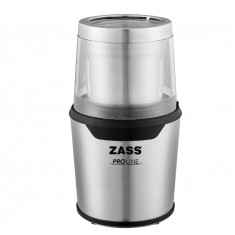 Rasnita de cafea Zass ZCG 10, Putere 200W, Sistem 2 in 1 pentru cafea si condimente, Capacitate 85g, Inox - RESIGILAT