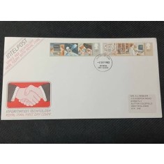 Anglia 1982 - Tehnologia de informatie, serie pe FDC