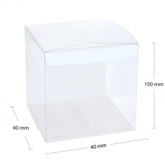 Cutii transparente plastic acetofan (set 50 buc) - 40x40x100mm