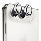 Folie de protectie Camera Spate Blueo Diamond pentru Apple iPhone Duo, Sticla Securizata, Argintie