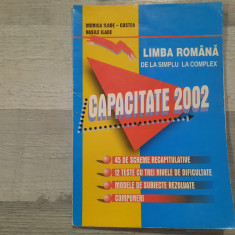 Limba romana de la simplu la complex.Capacitate 2002 de M.I.Costea,V.Ilade