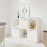vidaXL Servantă, alb, 110,5x35x80 cm, lemn masiv de pin