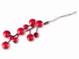 Cumpara ieftin Set 6 crengute Merisoare artificiale rosii 17 cm