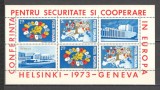 Romania.1973 Conferinta ptr. securitate si cooperare Helsinki-Bl. ZR.488, Nestampilat