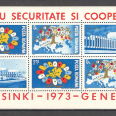 Romania.1973 Conferinta ptr. securitate si cooperare Helsinki-Bl. ZR.488