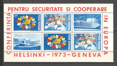 Romania.1973 Conferinta ptr. securitate si cooperare Helsinki-Bl. ZR.488 foto