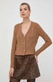 Marella cardigan din amestec de lana culoarea bej, light