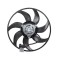 GMV ventilator radiator Opel Corsa C, 2000-2006, motor 1.0, 1.2, 1.4; 1.8 benzina, 1.3 CDTI, 1.7 DI/CDTI, diesel, 220 W; 390 mm; 3 pini, cu pre-rezis