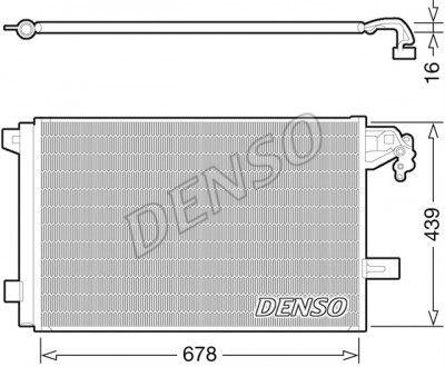 Condensator climatizare AC Denso, VOLKSWAGEN TRANSPORTER T5, 09.2009-08.2015 motor 2.0/2.0 TSI benzina; 2.0 TDI; 2.0 BiTDI, aluminiu/ aluminiu brazat foto