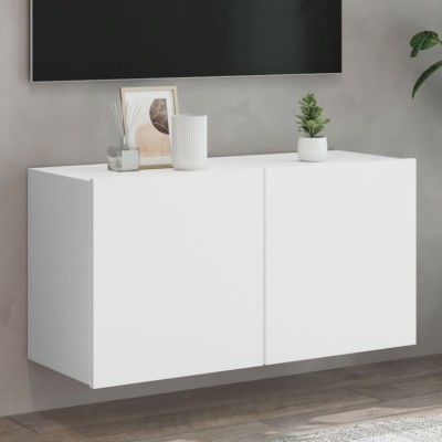 vidaXL Comodă TV de perete, alb, 80x30x41 cm foto