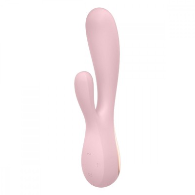 Vibrator Rabbit Mono Flex 20 cm Roz Satisfyer Free App foto