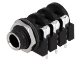 Soclu Jack 6.3mm Stereo Mamă cu &Icirc;ntrerupător Dublu