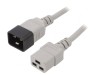 Cablu de alimentare IEC C19-C20 5m Gri 16A 250V