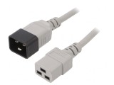 Cablu de alimentare IEC C19-C20 5m Gri 16A 250V