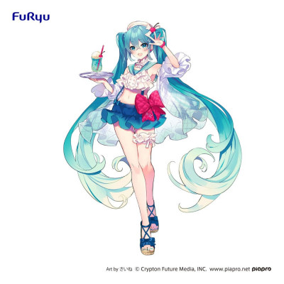 Hatsune Miku PVC Statue Hatsune Miku SweetSweets Series Melon Soda Float 18 cm foto