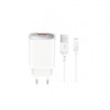 Incarcator Retea Cu Cablu Lightning XO Design CE19, 18W, 3A, 1 x USB-A, Alb, Apple