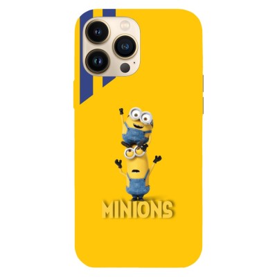 Husa compatibila cu Apple iPhone 13 Pro Max, Viceversa, model Kevin and Bob Minions, Silicon, TPU foto