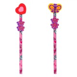 Set Creioane școlare, Model Fluture și Inimă, Multicolor, 2 Bucăți, Oem