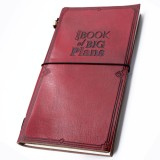 Agenda din piele naturala rosie cu mesaj - Little book of big plans