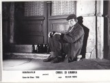 Bnk foto - Omul si umbra - fotografie de panou 24x18 cm, Alb-Negru, Romania de la 1950