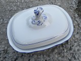 Castron din portelan fin german de MEISSEN pentru servire lasagna, anii 1930