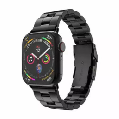 Curea Ceas Apple Watch 1 2 3 4 5 6 7 SE (42 mm 44 mm 45 mm) Negru W036 foto