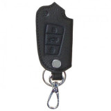 Husa cheie din piele pentru Audi A2 A3 A4 A5 A8, cusatura neagra , pentru cheie cu 3 butoane, Rapid
