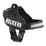 Ham C&acirc;ini Police K9, Mărimea L, 60-80cm, Negru, Reflectorizant, Accesorii Animale Companie