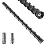 Antena auto universala tip bat 18 cm ANTM10 AMiO, mast antena pentru receptie radio imbunatatita, montaj universal cu 2 adaptoare