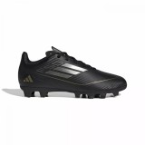Ghete Fotbal Adidas F50 Club FxG J Negre Copii - Piele Sintetica Texturata, Talpa Flexibila, Tractiune Maxima