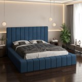 Pat Tapitat Rubin Albastru Catifea Premium Transport rapid