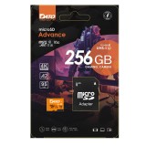Dato - Memory Card Advance with Adapter (DTTF256GU3A2V30A) - MicroSDXC, 256GB, U3, A2, V30, Read 95MB/s - Black