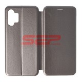Husa Flip Round Samsung Galaxy A13 5G, Piele Ecologica, Fossil Gray