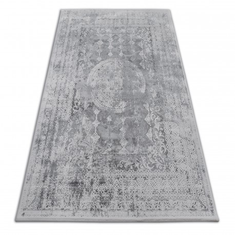 Covor acril Valencia 2328 Ornament gri si fildeş, 80x150 cm