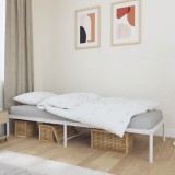 Cumpara ieftin Cadru pat metalic, alb, 75x190 cm