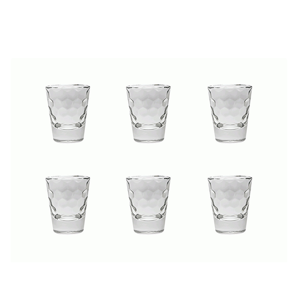 VIDIVI HONEY Set 6 pahare pentru Shot-uri din sticla temperata 80ml |  Okazii.ro