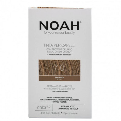 Vopsea de Par Naturala Fara Amoniac Blond 7.0 140 mililitri Noah foto