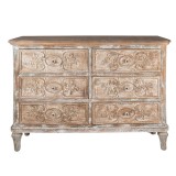 Comoda lemn maro bej vintage 141x40x105 cm