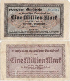 1923 (1 VIII), 1.000.000 mark (Gra:BAY.218b) - Germania (M&uuml;nchen)!