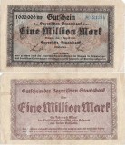 1923 (1 VIII), 1.000.000 mark (Gra:BAY.218b) - Germania (M&uuml;nchen)!