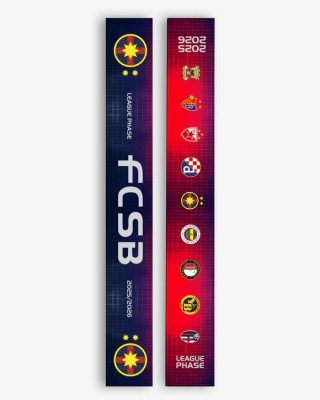 Esarfa (de colectie) fotbal FCSB (Steaua) - Grupa EUROPA LEAGUE sezonul 2025/2026 - produs oficial foto