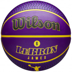 Mingi de baschet Wilson NBA Player Icon LeBron James Outdoor Ball WZ4027601XB violet