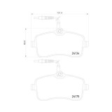 Placute frana Peugeot 407 (6d) 02.04-12.11, 407 Sw (6e 6d) 05.04-12.11, 407 Sw Box / Estate (6e) 08.04-12.10, Fata, BREMBO