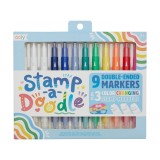 Carioci duble cu stampile Ooly stamp-a-doodle, 12 buc