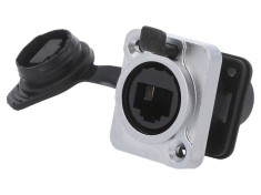 Adaptor DUALSLIM Cat 5e Ecranat 8p8c 19x24mm