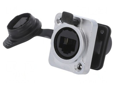 Adaptor DUALSLIM Cat 5e Ecranat 8p8c 19x24mm foto
