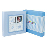 Album foto baby stories personalizabil 200 foto 10-15 cm slip-in notes culoare albastru, ProCart